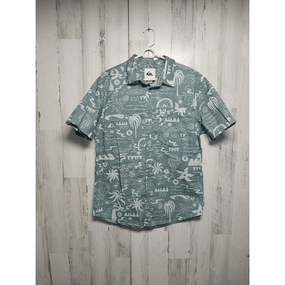 Quicksilver Men's Tropical Breeze Classic Short Sleeve Top Medium - Picture 1 of 7